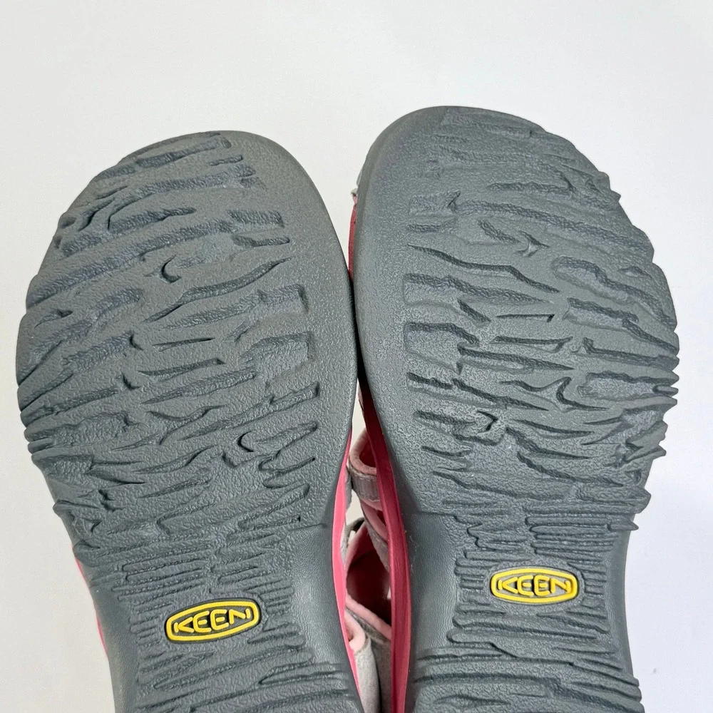 NEW KEEN Whisper Sandal Womens 8 Grey Pink Hiking Trail Waterproof Sport Outdoor